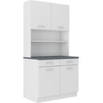 Buffet Küche 'Mario 100' Spanplatte Weiß, 200 x 60 x 100 cm