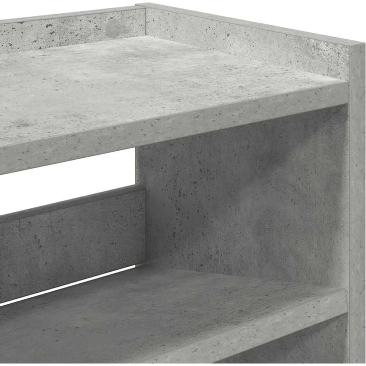 vidaXL Schuhregal Betongrau 80x25x81 cm Holzwerkstoff 859908 – Bild 6