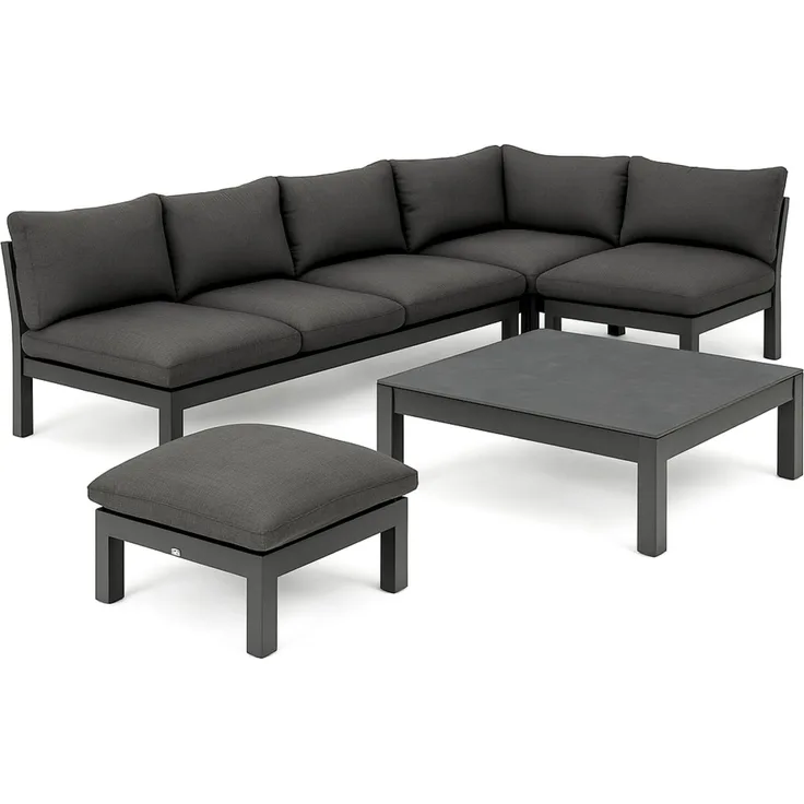 Kettler Comfort Lounge Set 1x Ecke, 1x Mitte, 1 x Hocker, 1x 3er Sofa, 1x Tisch
