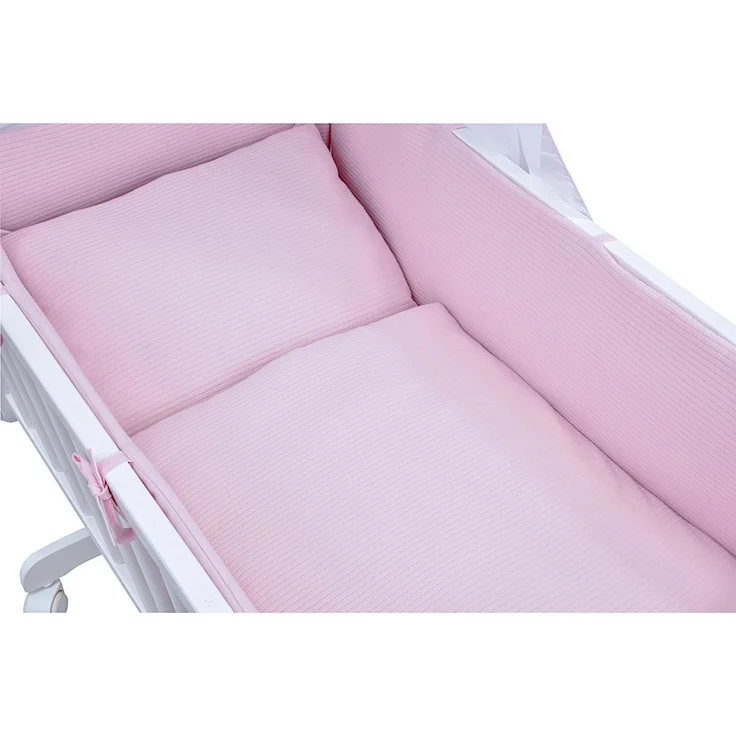 Baby-Delux Babybettwäsche Baby Wiegenset Interlock Soft, Textilien, 6 teilig, Wiegenset 6-tlg. für Babywiege 90x40 (ohne Wiege) verschiedene Designs – Bild 2
