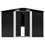 vidaXL Gerätehaus Anthrazit 257x779x181 cm Verzinkter Stahl 47034