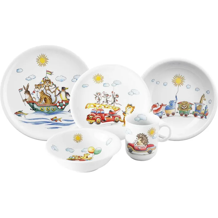 Seltmann Weiden Compact Kindergeschirr Set 5-teilig - Flinke Flitzer