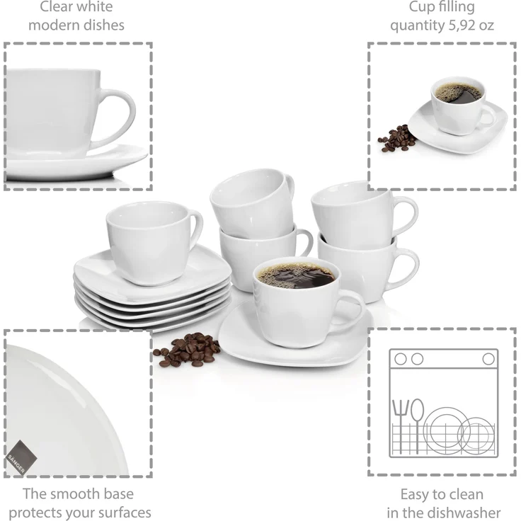 SÄNGER Kaffeetassen Set Bilgola 12 teilig für 6 Personen – Bild 3
