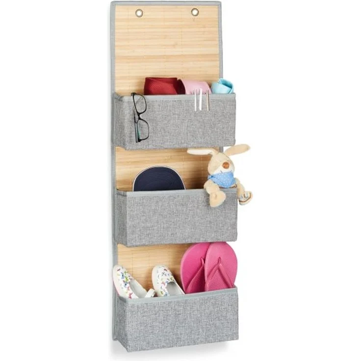 Relaxdays Hängeaufbewahrung Bad für Wand und Tür – Bild 1