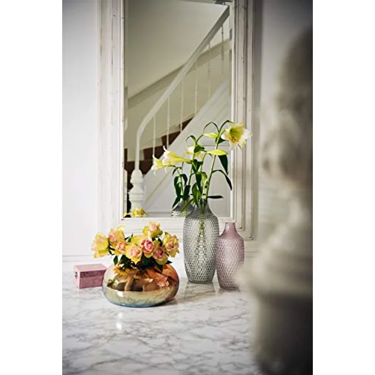 LEONARDO HOME POESIA Vase, handgefertigte Deko-Vase aus goldigem Glas, bauchige Blumen-Vase, 14 cm hoch, 1 Stück, 018650 – Bild 4