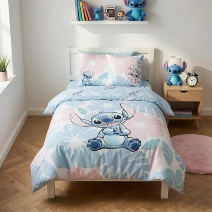 Lilo & Stitch Bettwäsche-Set Bettbezug 140 cm x 200 cm Kopfkissenbezugs 65 cm x 65 cm – Bild 2