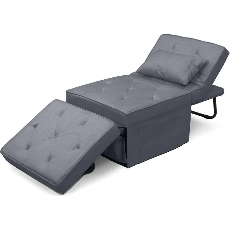 FLEXISPOT Schlafsofa Relaxsessel mit Liegefunktion, Loungesessel, Ottoman, Grau, klappsofa – Bild 5