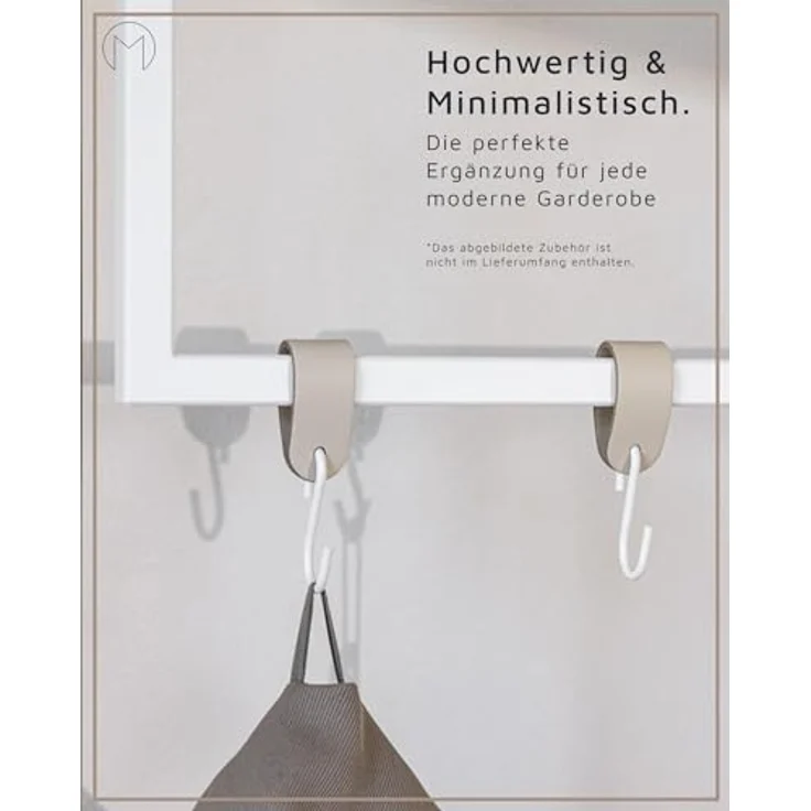 Metallbude Garderobenhaken LEDER S-HAKEN (3 St) – Bild 3
