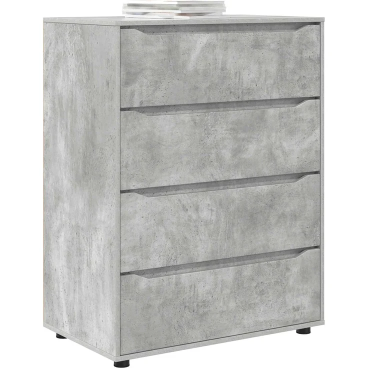 vidaXL Stauraumschränke 80 x 48 x 105 cm Holzwerkstoff Betongrau 3406228 – Bild 3