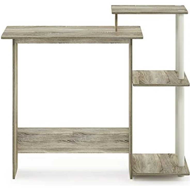 Furinno Efficient Home Computer Schreibtisch, PC-Tisch, Sonoma Eiche/Weiß, 100. 6 (Breite) x 85. 3 (Höhe) x 39. 6 (Tiefe) cm – Bild 7