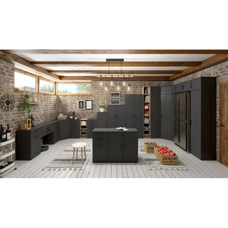 Carryhome 'MULTISTAURAUM' Kommode, Holznachbildung Graphit, 45 x 83 x 40 cm, mit 5 Schubladen – Bild 5