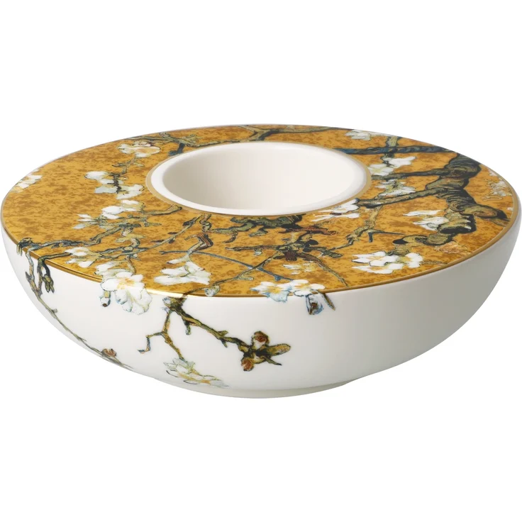 Goebel / Vincent van Gogh Mandelbaum Gold,Kerzenhalter,12,0cm x 12,0cm x 4,0cm / Porzellan / 12,0cm x 12,0cm x 4,0cm – Bild 5