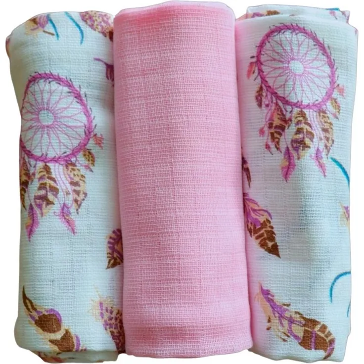 Babymajawelt Spucktuch Baby Mullwindeln 70 x 80 cm, 3er Pack, Mulltücher Schmusetücher, (3-tlg), Made in EU, besonders weich, Halstuch, Sabbertuch