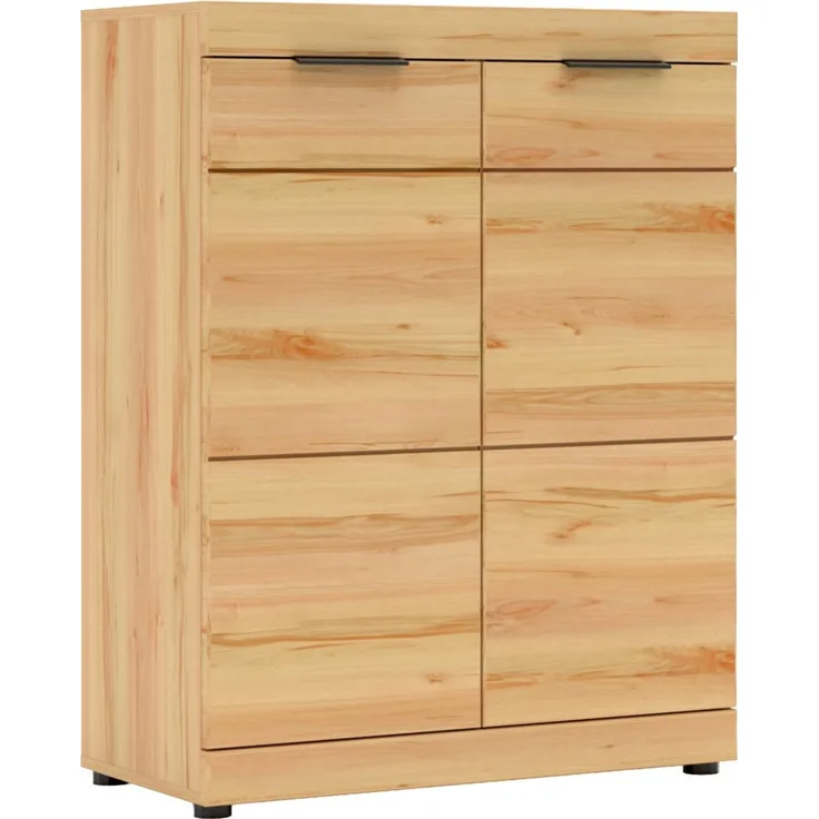 XORA 'OHIO' Schuhkommode Front MDF Wildbuche Nachbildung, Wildeiche, 80 x 105 x 40 cm, mit Softclose, Platz für ca 15 Paar Schuhe