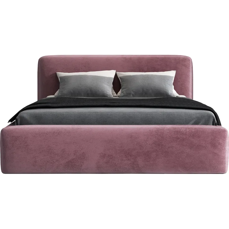 Polsterbett LUMO 120x200 mit Matratze, Bettkasten und Lattenrost. Farbe: Flamingo 14