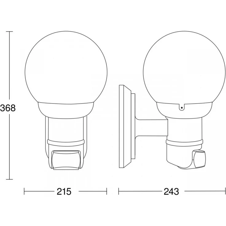 Steinel Sensor-Außenleuchte L 560 S weiß, 140°-Infrarot-Bewegungsmelder, E27-Fassung, max. 60 W – Bild 3