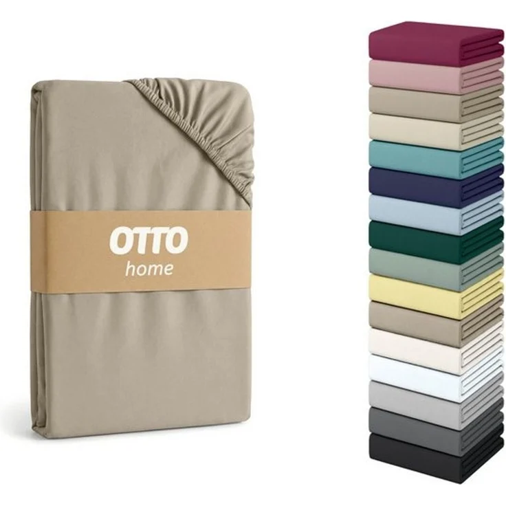 OTTO home Spannbettlaken Cremona, in PREMIUM Qualität aus 96% Baumwolle & 4% Elasthan, Single-Jersey, Gummizug: rundum, (1 Stück), Größe ab 90x200 cm, in 145g/m² sowie 180 g/m² erhältlich – Bild 4