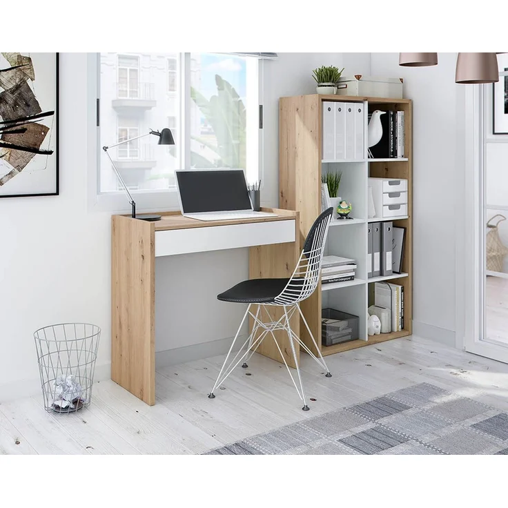 Jugendzimmer-Set >NOA< in Nodi-Eiche/Artik-Weiß - 196x77x92 (BxHxT) – Bild 9
