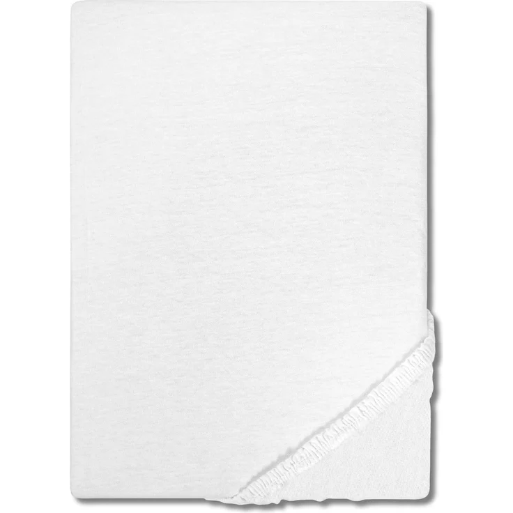 CloudComfort Basic Spannbettlaken Jersey-Stretch weiß 120 x 200 cm