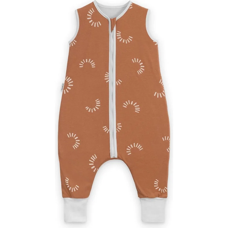 Ehrenkind® Baby Sommerschlafsack mit Füßen 1.0 TOG aus weicher OEKO-TEX zertifizierter Bio-Baumwolle | Sommer Schlafsack | Baby Schlafsack Gr. 100 Zimt Gemustert | 1 Tog – Bild 1