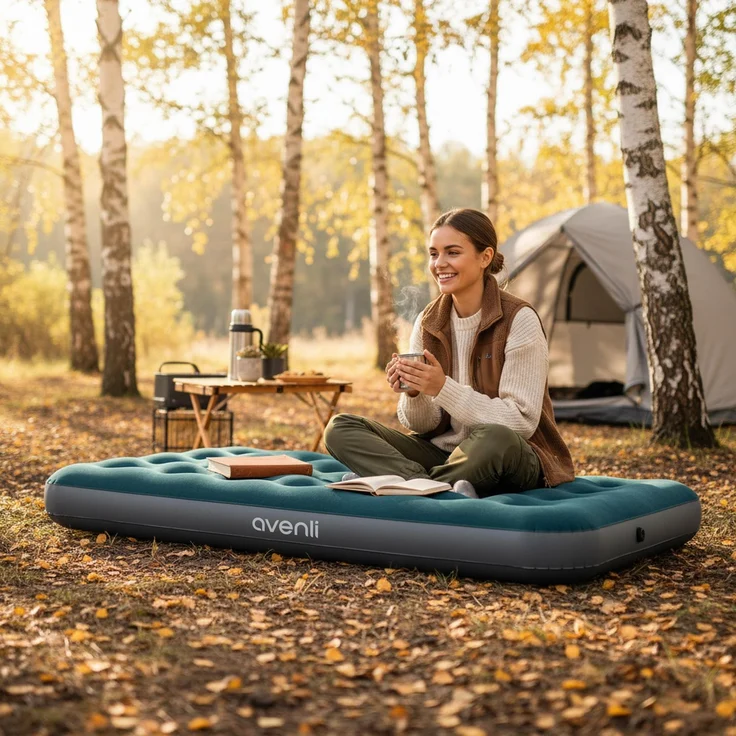 Avenli Luftmatratze Camping CloudCoil mit eingebauter Fußpumpe 191x99x22cm – Bild 3