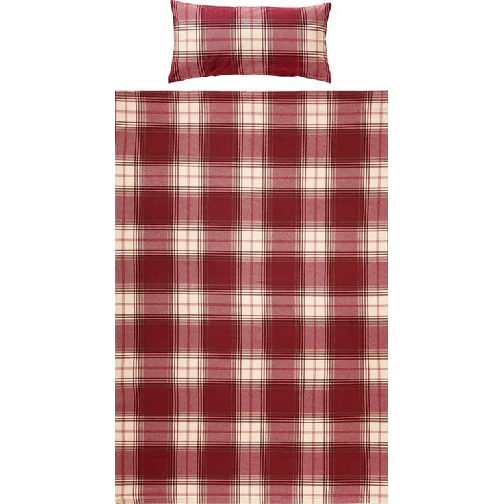 REDBEST Bettwäsche Bettwäsche, Biber, 2 teilig, Karo