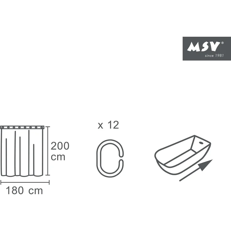 Duschvorhang Premium Quadro – Bild 3