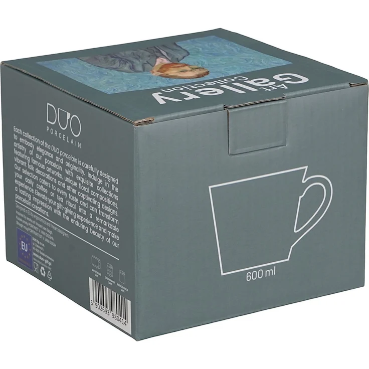 DUO ART GALLERY Becher 600 ml PORTRAIT OF Van Gogh, New Bone China Porzellan – Bild 5