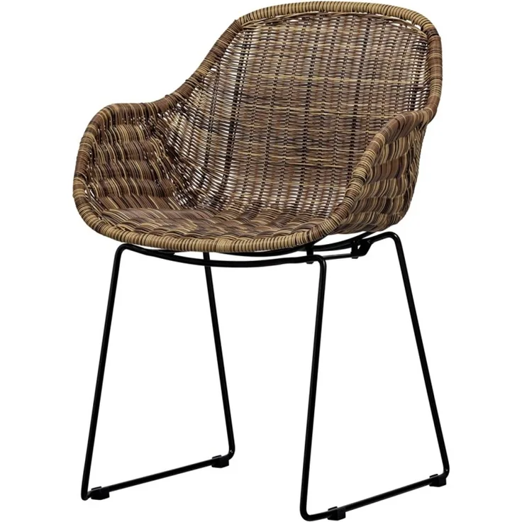Sessel Willow aus künstlichem Rattan, Natur