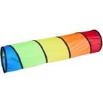 Relaxdays Bunter Spieltunnel, Polyester bunt / Stahldraht, Ø 46x180 cm