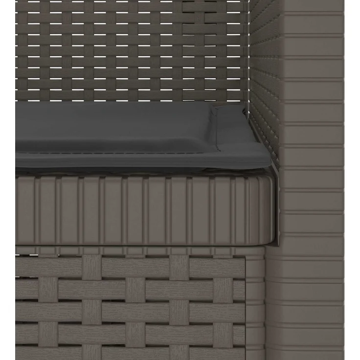 vidaXL 1-Sitzer Sessel mit Kissen Rattan-Look PP Hellgrau 8011865 – Bild 7