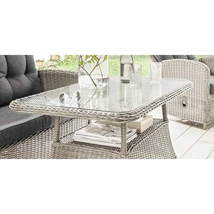 Destiny Gartentisch CASA MERANO, (120x66x77cm), Aluminium, Polyrattan – Bild 2
