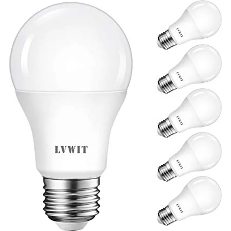 LVWIT LED E27 Birne, 75W Kaltweiß 6500K, ultrahell 1055 lm, matte LED Lampe (6er Pack) – Bild 2