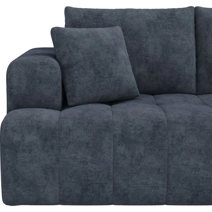 DESVIAE Sofa modular mit 2 Kissen 244,5x79x136 cm Chenille Blau – Bild 9
