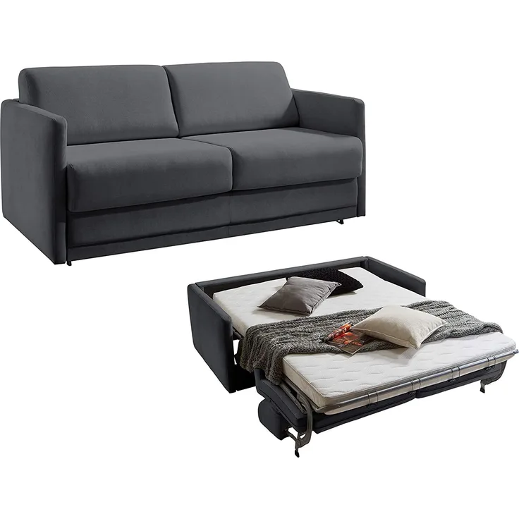 Atlantic Home Collection Schlafsofa LIMONE, hochwertig gepolstert, anthrazit