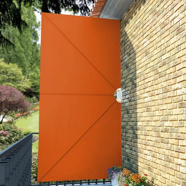 vidaXL Faltbarer Terrassen-Seitenfächer Terracotta-Rot 400×200 cm 44574 – Bild 7