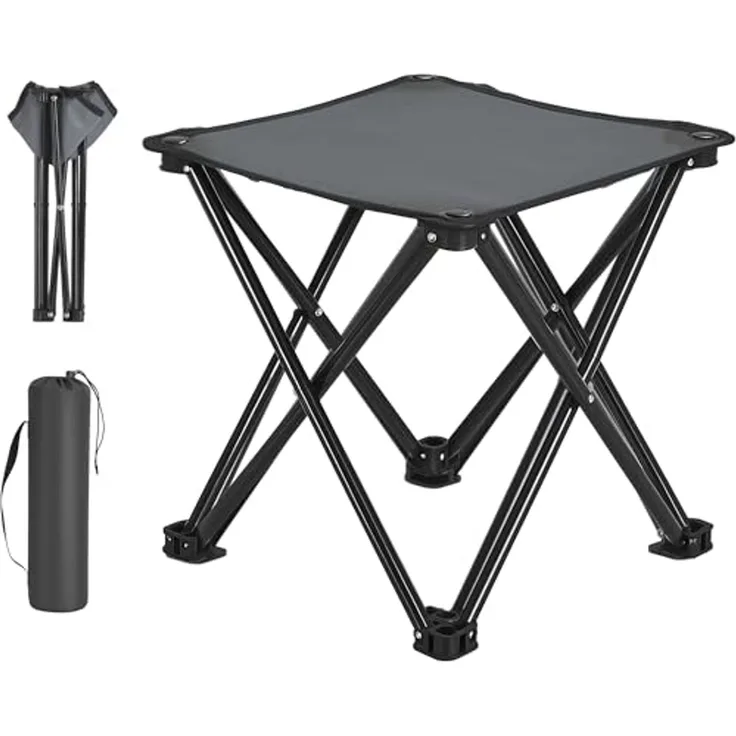 Stagecaptain Klappstuhl TP-334 Klapphocker faltbar für Camping - stabil bis 110 kg (1 St), nur 750 g, inklusive Tragetasche