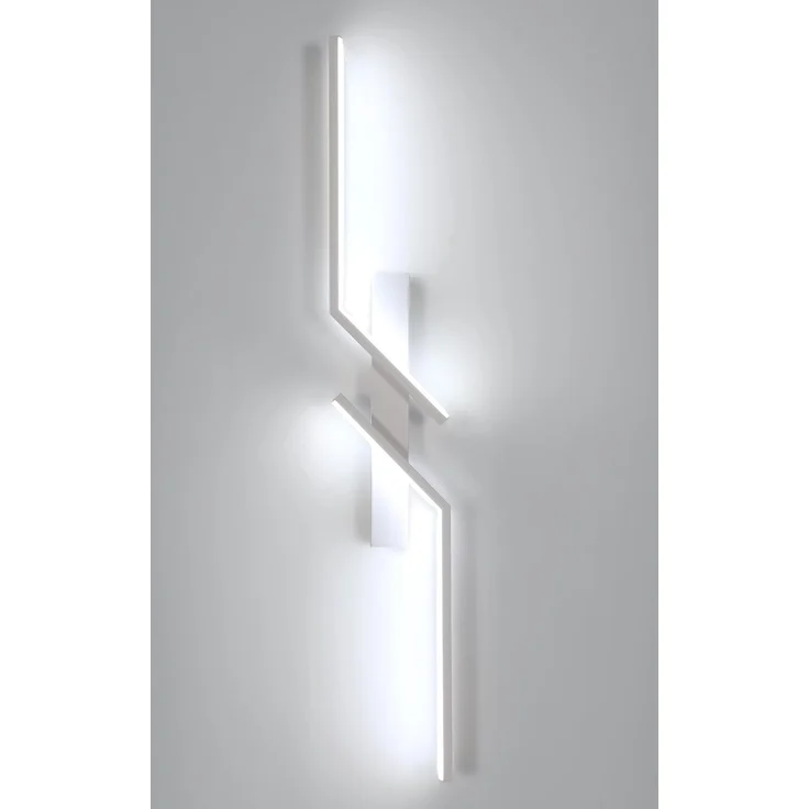 Goeco LED Wandlampe Innen, 81 CM 24 W Moderne Lang Wandleuchte 2 Fimmige 6500K Kaltweißes Licht, Weiß Flurlampe Wand Belechtung für Flur Treppenhaus Wohnzimmer Schlafzimmer – Bild 1
