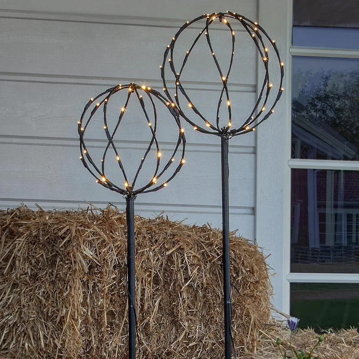 LED-Dekoration "Sphere", 2er Set, 96 ww LED