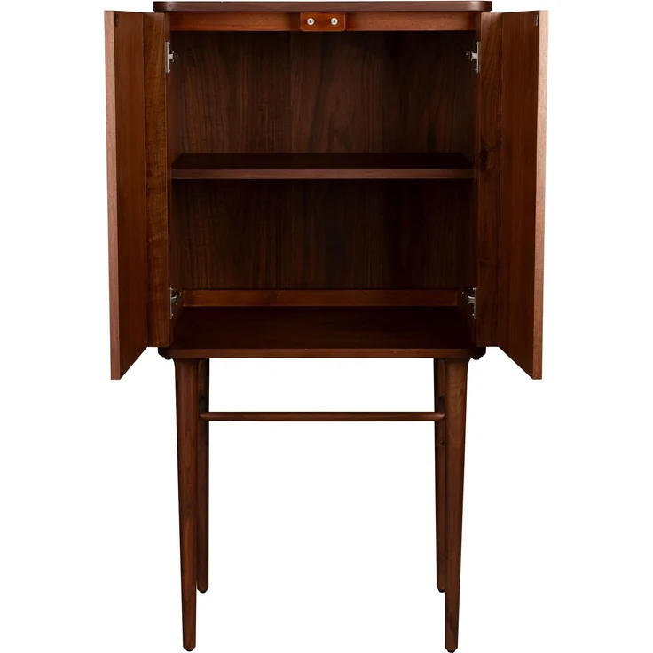 DutchBone Schrank Morrison mit Walnussfurnier und Massivholz Braun 62x45x125 cm – Bild 4