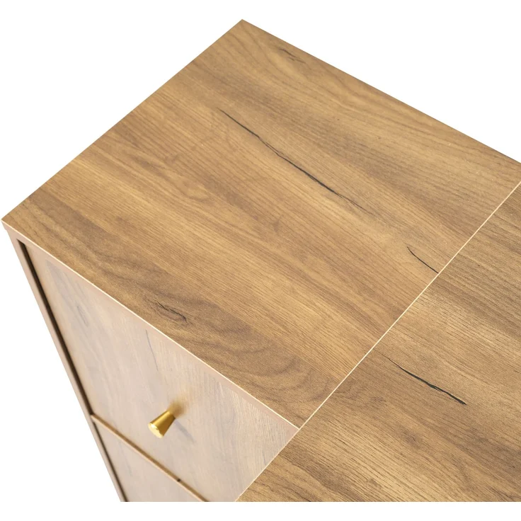 ZUBALIYA Ecktisch, Tischplatte 360°schwenkbar- L-förmig oder gerade aufstellbar,Tischplatte und Beine 4 cm verstärkt, mit 4 Fächern, 4 Schubladen - Schreibtisch,Eichenoptik, nach links gerichtet – Bild 11