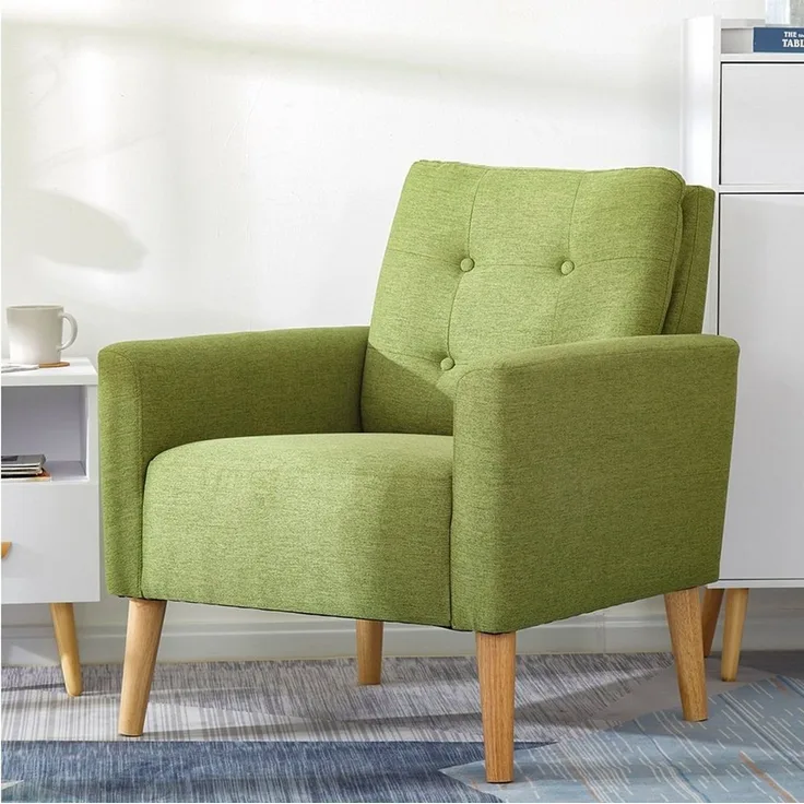 Mondeer Sessel Einzelsessel, mit Massivholz Rahmen und Füßen, Einem Schwamm Hoher