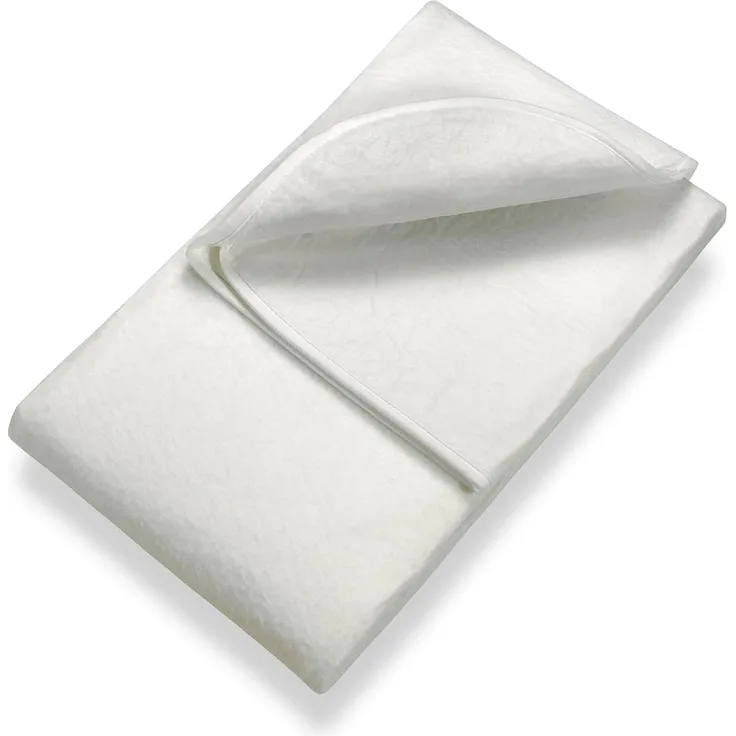 Sleezzz Basic Nadelfilz Matratzenunterlage 140 x 200 cm, Matratzenschoner zum Auflegen aufs Lattenrost, Weiß