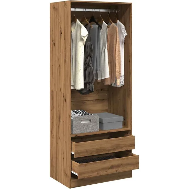 vidaXL Kleiderschrank Artisan-Eiche 80x50x200 cm Holzwerkstoff 3307755