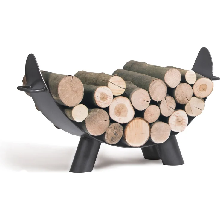 Kaminholzregal Mila aus Rohstahl 80 x 44 cm – Bild 1