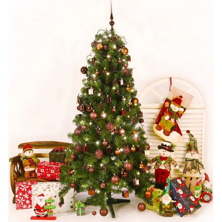 BRUBAKER Weihnachtsbaumkugel 101-teiliges Weihnachtskugel-Set mit Baumspitze, Christbaumschmuck aus Kunststoff, Weihnachtsdekoration edel und robust – Bild 3