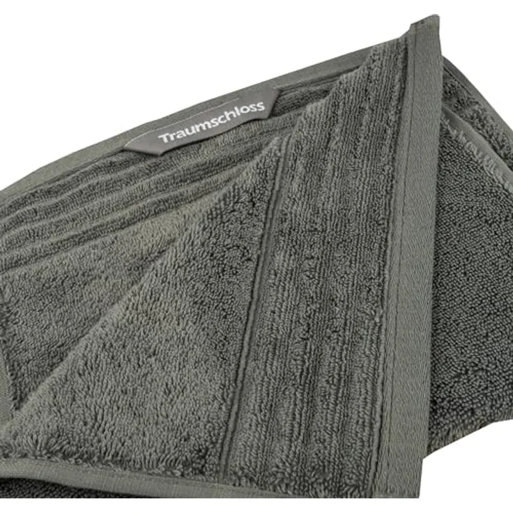 Traumschloss Gästehandtuch Premium-Line, Frottier (1-St), 100% amerikanische Supima Baumwolle mit 600g/m², Dunkelgrau – Bild 3