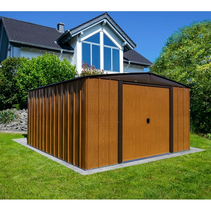 Spacemaker Metall Gerätehaus Woodlake 108 | Braun