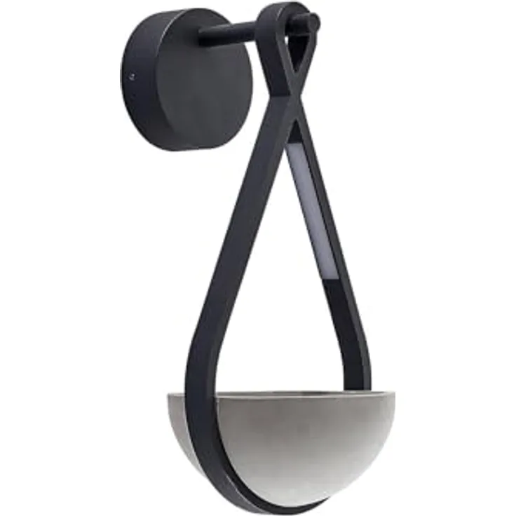 Lucande Florka LED Beton Wandleuchte, spritzwassergeschützt, 2-flammig, Aluminium für Außenbereich, IP54