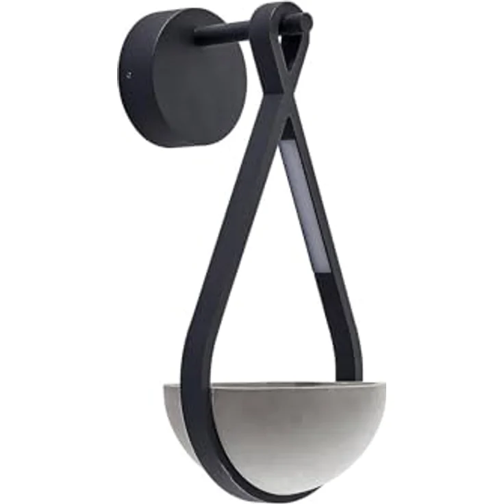 Lucande Florka LED Beton Wandleuchte, spritzwassergeschützt, 2-flammig, Aluminium für Außenbereich, IP54 – Bild 1